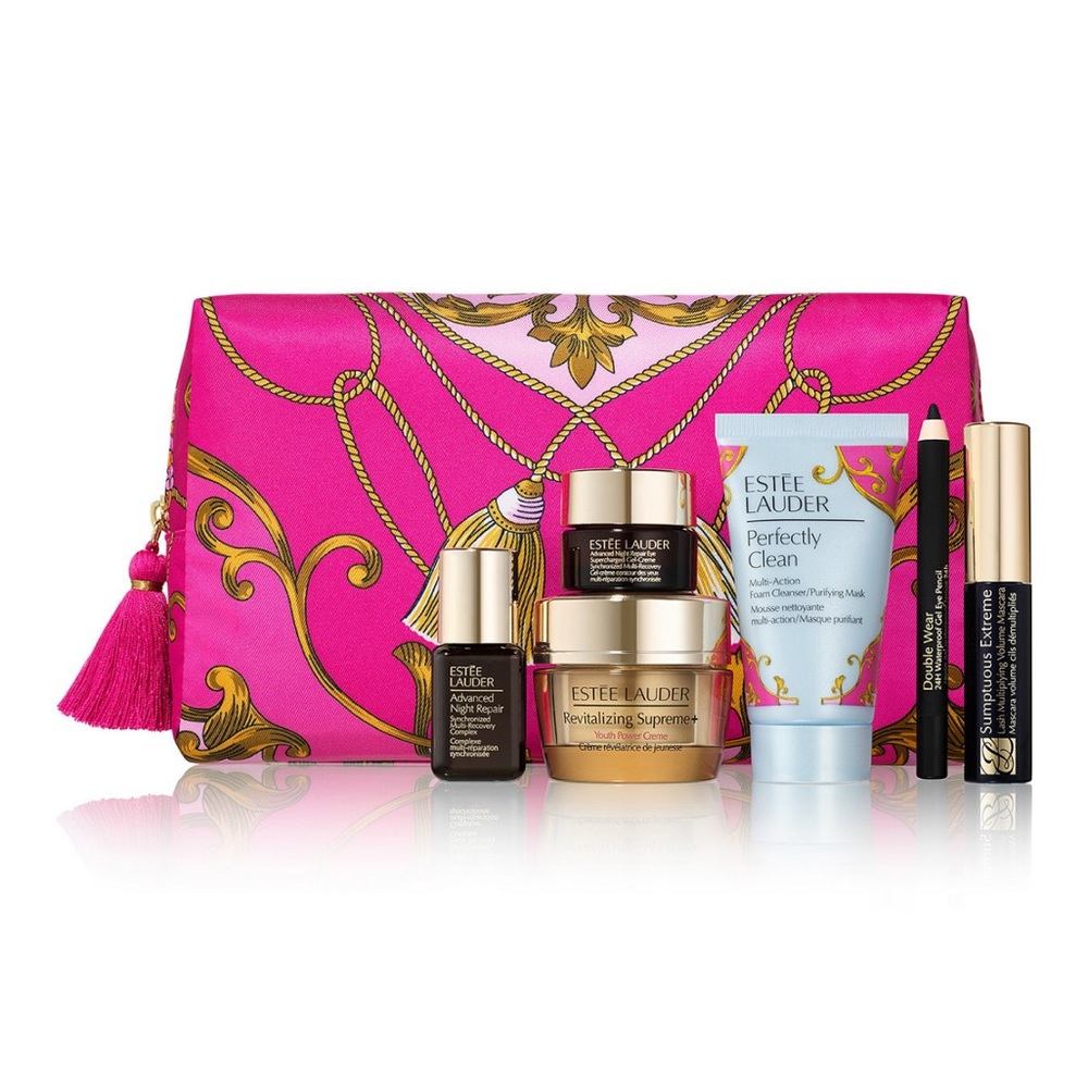 ESTEE LAUDER 7P Revitalizing Supreme Cleanser Serum Eye Gel Mascara Liner $165